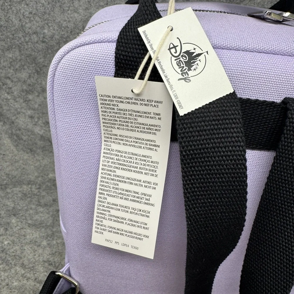 2025 Disney Parks Epcot Figment Purple Canvas Loungefly Backpack NEW